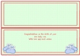 BEAR ALPHABET - WELCOME BABY BOY INSERT