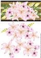 Pink Lilies and Peonies on Gold