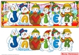 Snowmen Names Large DL - JAVIER