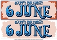 DAY OF THE YEAR - MALE - JUNE 6