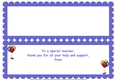 THANK YOU TEACHER - BALLOONS INSERT