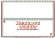 THANK YOU TEACHER - FLORAL CHINTZ INSERT