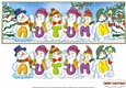 SNOWMEN NAMES LARGE DL - AUTUMN