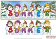 SNOWMEN NAMES LARGE DL - SUMMER