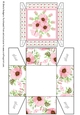 Pink Flowers and Butterfly Gift Box