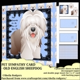PET SYMPATHY CARD - OLD ENGLISH SHEEPDOG