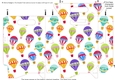 Gusset Sided Gift Bag - Hot Air Balloons 2