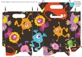 Gusset Sided Gift Bag - Monsters Dark