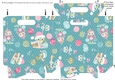 Gusset Sided Gift Bag - Shabby Chic Christmas Birds 2