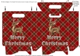 Gusset Sided Gift Bag - Red Tartan Christmas Deer