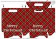 Gusset Sided Gift Bag - Red Tartan Christmas