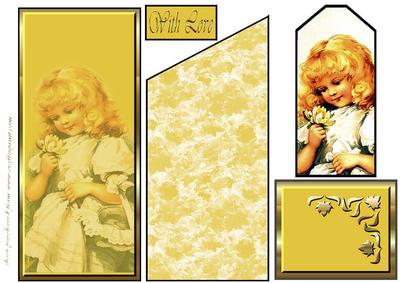 Girl Bookmark Card