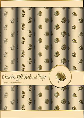 Cream & Gold Embossed Floral