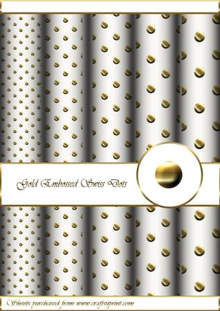 Gold Embossed Swiss Dots
