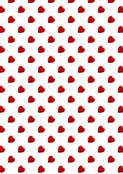 Red Embossed Hearts