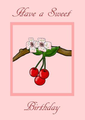 Cherry Blossom Birthday Quick Card