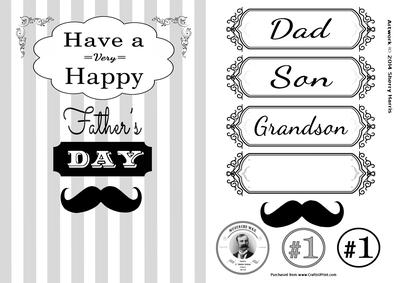 Mustache Father's Day Topper
