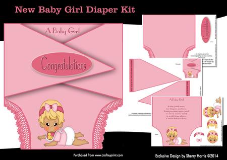 New Baby Girl Diaper Kit