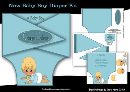 New Baby Boy Diaper Kit