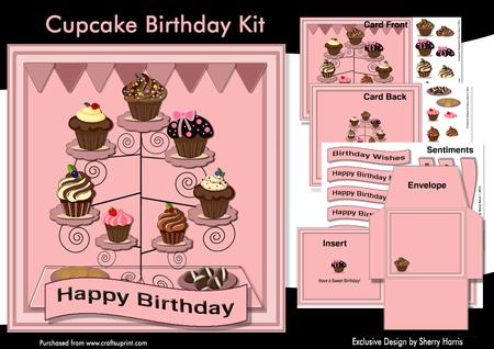 Cupcake Birthday 8x8 Kit