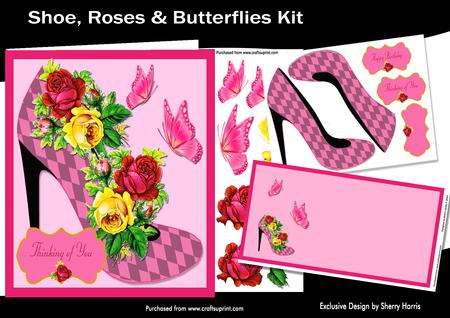 Shoe, Flowers & Butterflies Kit