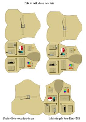 Fishing Vest Gift Tags