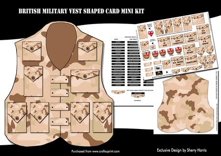 British Military Vest Shaped Card Mini Kit