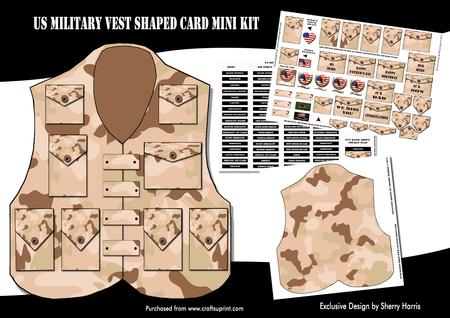 Us Military Vest Shaped Card Mini Kit