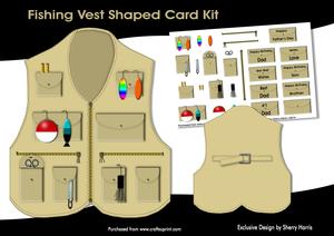 Fishing Vest Shaped Card Kit