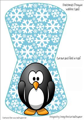 Christmas Penguin Wobble Card