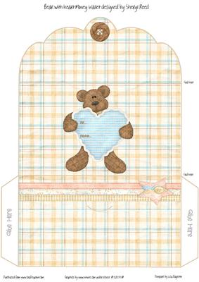Teddy Bear with Heart Money Wallet