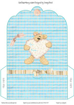 Girl Teddy Bear Money Wallet