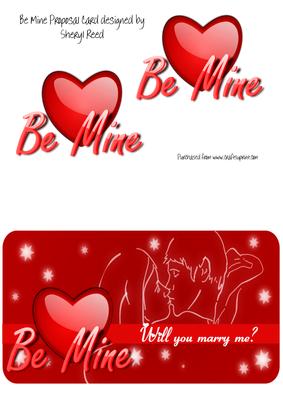 Proposal Card, Be Mine, Topper