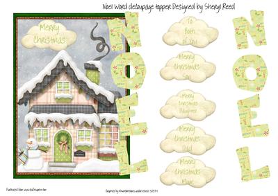 Noel Word Decoupage Christmas Topper