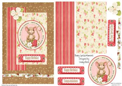 Berry Special Moments Topper with Decoupage