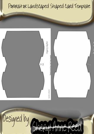 Portrait or Landscape Shaped Card Template