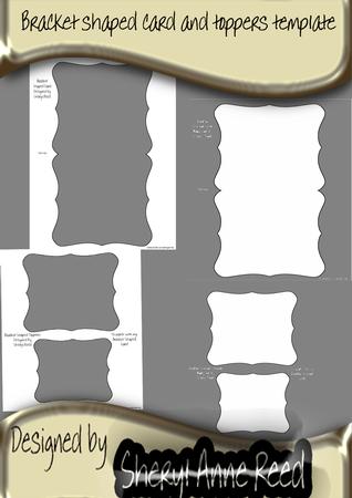 Bracket Shaped Card and Toppers Templates