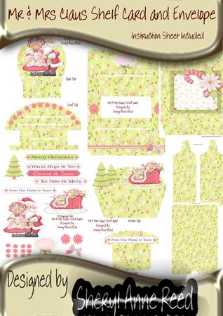 Mr & Mrs Claus Shelf Card and Envelope