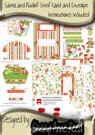 Santa and Rudolf Shelf Card and Envelope