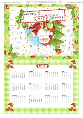 Magic of Christmas Calendar Backed Card