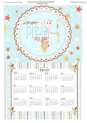 Hark the Herald Angels Calendar Backed Card