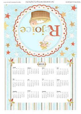 Rejoice Calendar Backed Christmas Card