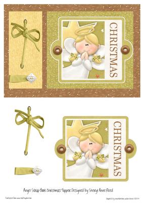 Angel Scrap Book Christmas Card Topper