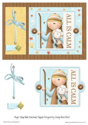 Shepherd Scrap Book Christmas Card Topper