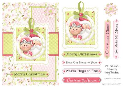 Mr & Mrs Claus Christmas Card Topper