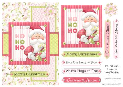 Ho Ho Ho Santa Christmas Card Topper