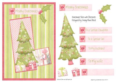 Christmas Tree and Presents with Family Tags