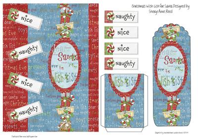 Christmas Wish List for Santa Card Topper
