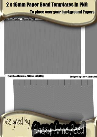 2 x 16mm Paper Bead Templates