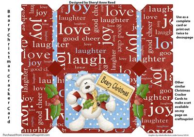 Beary Christmas Cracker Card
